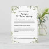 50周年記念モダンパーティーのゲームカード 案内状 (スタンド正面)