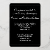 50周年記念モノグラムワイングラス応援金ゴールド 箔招待状 (裏面)