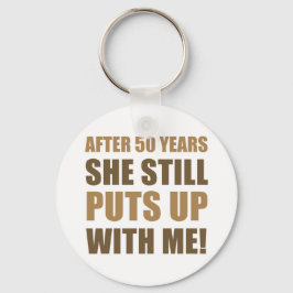 50周年記念ユーモア男性へ キーホルダー