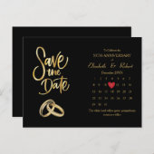 50周年記念ラグジュアリー日付カレンダー 案内ポストカード (正面/裏面)