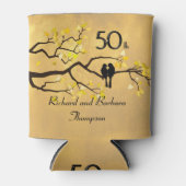 50周年記念ラブバードパーソナライズされた 缶クーラー (正面)