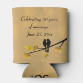 50周年記念ラブバードパーソナライズされた 缶クーラー (裏面)