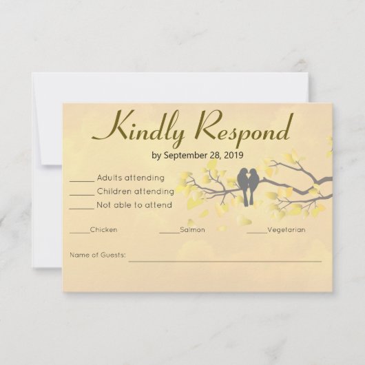 50周年記念ラブバード 出欠カード (正面)