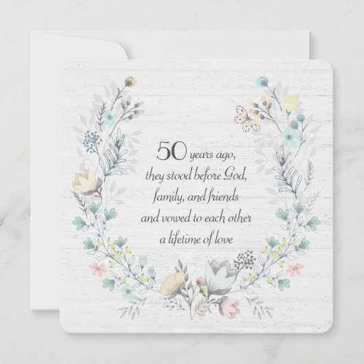 50周年記念リースオンウッド 招待状 (正面)