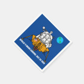 50周年記念ロゴ、アポロ11ムーンランディング: スタンダードカクテルナプキン (角)