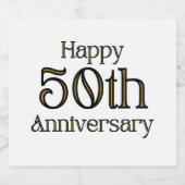 50周年記念ワインラベルきらめくセット スパークリングワインラベル (シングルラベル)