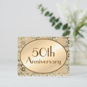 50周年記念ヴィンテージダマスクはがき インビテーションポストカード (スタンド正面)