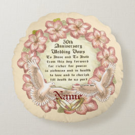 50周年記念円枕 ラウンドクッション
