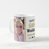 50周年記念写真を自作結婚する コーヒーマグカップ (正面左)