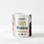 50周年記念写真を自作結婚する コーヒーマグカップ (中央)