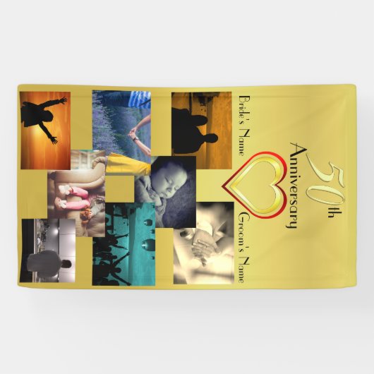 50周年記念写真コラージュアイディア 横断幕 (横)