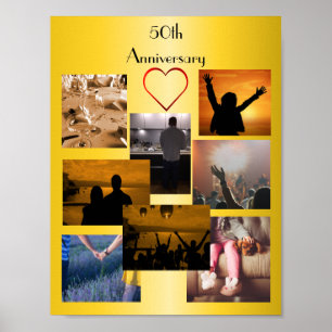 50周年記念写真コラージュ ポスター