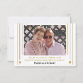 50周年記念写真ゴールデン結婚ズ サンキューカード (正面)