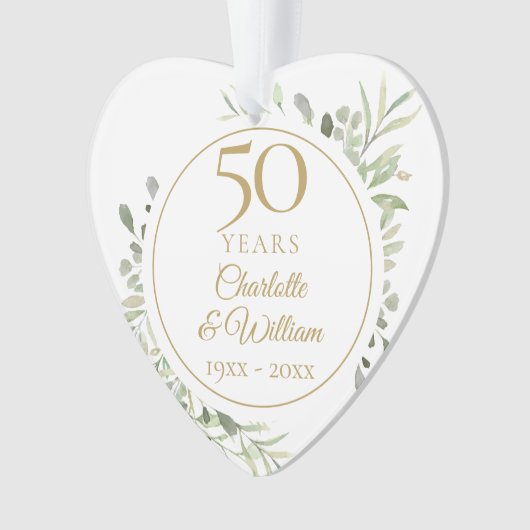 50周年記念写真ソフトウォーターカラー葉 オーナメント (正面)