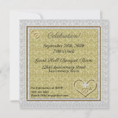 50周年記念写真ダマスク 招待状 (裏面)