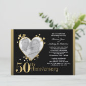 50周年記念写真ハート 招待状 (スタンド正面)