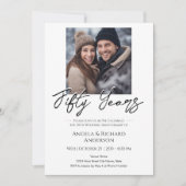 50周年記念写真ミニマル 招待状 (正面)