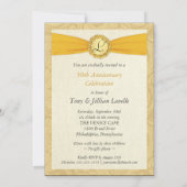 50周年記念写真招待状 - アンティークダマスク 招待状 (裏面)