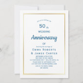50周年記念写真招待状 – 任意の年 招待状 (裏面)