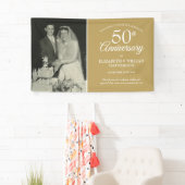 50周年記念写真結婚ゴールデンウェルカム 横断幕 (インサイチュ)