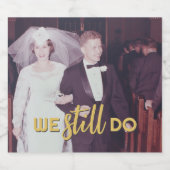 50周年記念写真結婚ゴールデンパーソナライズされた ビールラベル (シングルラベル)