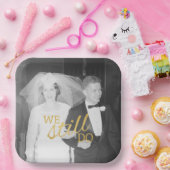 50周年記念写真結婚ゴールデンパーソナライズされた ペーパープレート (パーティー)