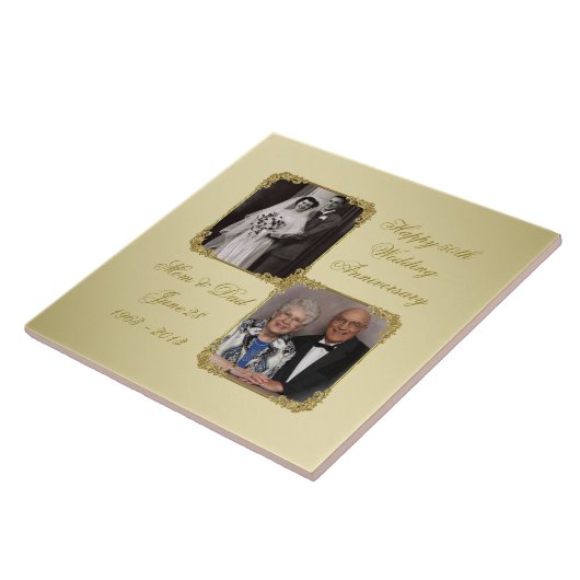 50周年記念写真結婚タイル タイル (側面)