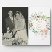 50周年記念写真結婚フローラバラ フォトプラーク (正面)