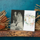 50周年記念写真結婚フローラバラ フォトプラーク (側面)