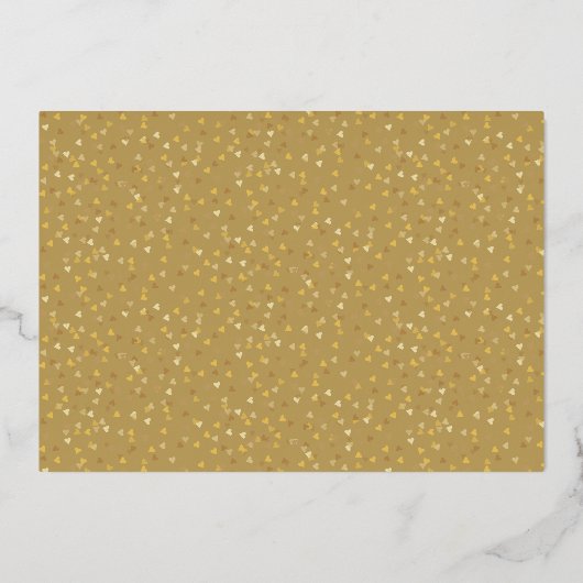 50周年記念写真結婚ブラック&金ゴールド 箔招待状 (裏面)