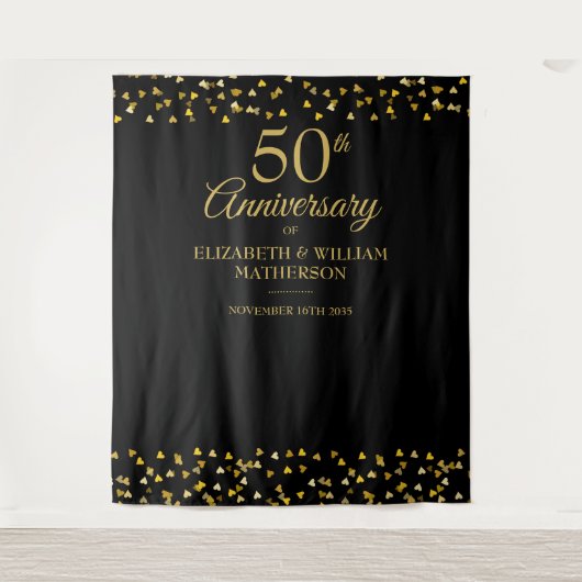 50周年記念写真結婚ブース背景 タペストリー (正面)