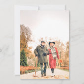 50周年記念写真結婚ミニマルエレガントリスト 招待状 (裏面)