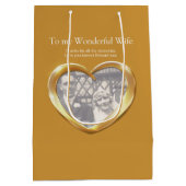 50周年記念写真結婚抱き枕 ミディアムペーパーバッグ (裏面)