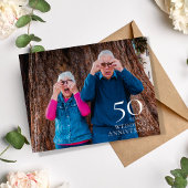 50周年記念写真結婚日付を保存 案内ポストカード