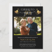 50周年記念写真 ウェディングアニバーサリーにお祝いを 招待状 (正面)