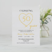 50周年記念写真 箔招待状 (立ち正面)