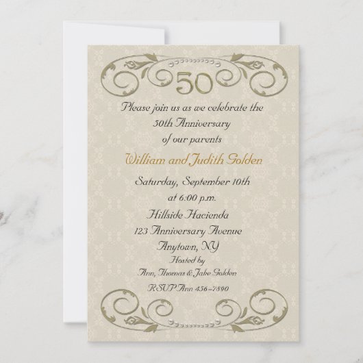 50周年記念巻華美物招待状 招待状 (正面)