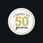 50周年記念応援～50年金ゴールド特典 マグネット<br><div class="desc">50年祝間の楽しみ結婚したと50年の間に与えのため、これらの磁石を支持する。このミニマルなデザインは、クラシックの白い背景を特徴とし、金ゴールドと黒の文字に「50年の応援」と書かれたトレンディー文字を備えている。50周年与えの披露宴でお気に入りに結婚最適。</div>