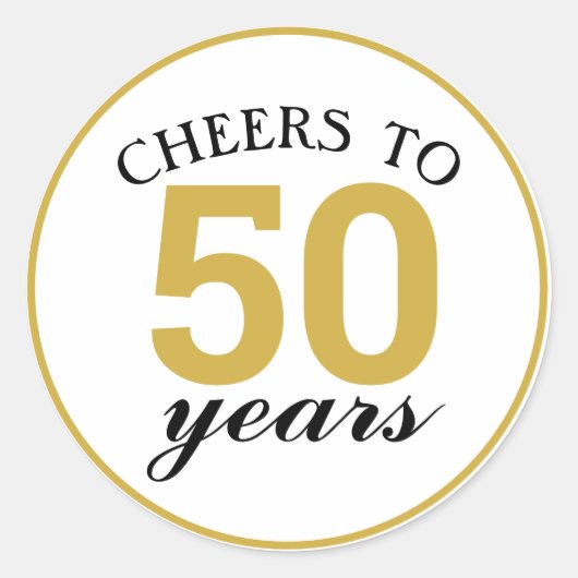 50周年記念応援～50年金ゴールド ラウンドシール (正面)