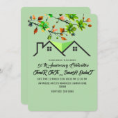 50周年記念招待状グリーンリー結婚ズ・アニ シーズンカード (正面/裏面)