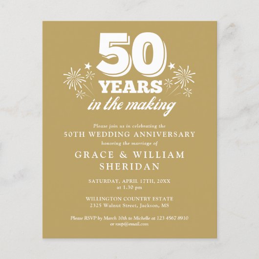 50周年記念招待状 (正面)