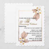 50周年記念招待状, グリーンウェディング アニバーサリー 招待状 (正面/裏面)