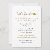 50周年記念招待状 シャンパン ローズ V01A 招待状 (裏面)