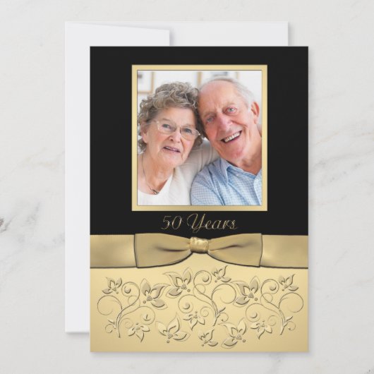 50周年記念招待状 フォト挿入付 招待状 (正面)