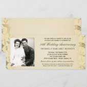 50周年記念招待状 - ヴィクトリアン フローラル 招待状 (正面/裏面)