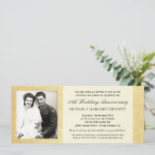 50周年記念招待状 ヴィンテージゴールドダマスク 招待状 (スタンド正面)