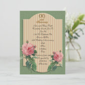 50周年記念招待状 ヴィンテージローズ 招待状 (スタンド正面)