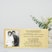 50周年記念招待状-ヴィンテージ金ゴールドダマスク 招待状 (スタンド正面)