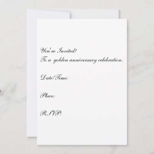 50周年記念招待状 招待状 (裏面)