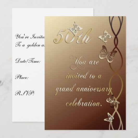 50周年記念招待状 招待状 (正面/裏面)